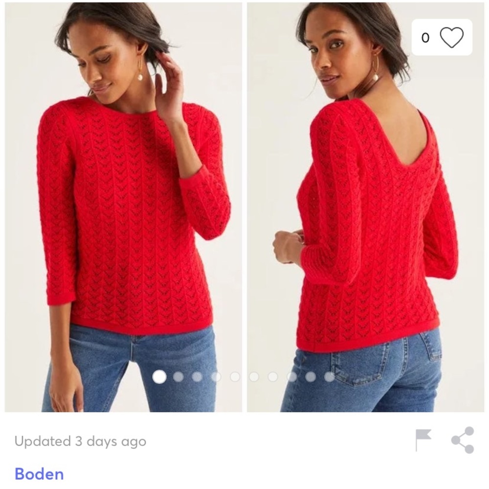 Boden Amelie Sweater - Red